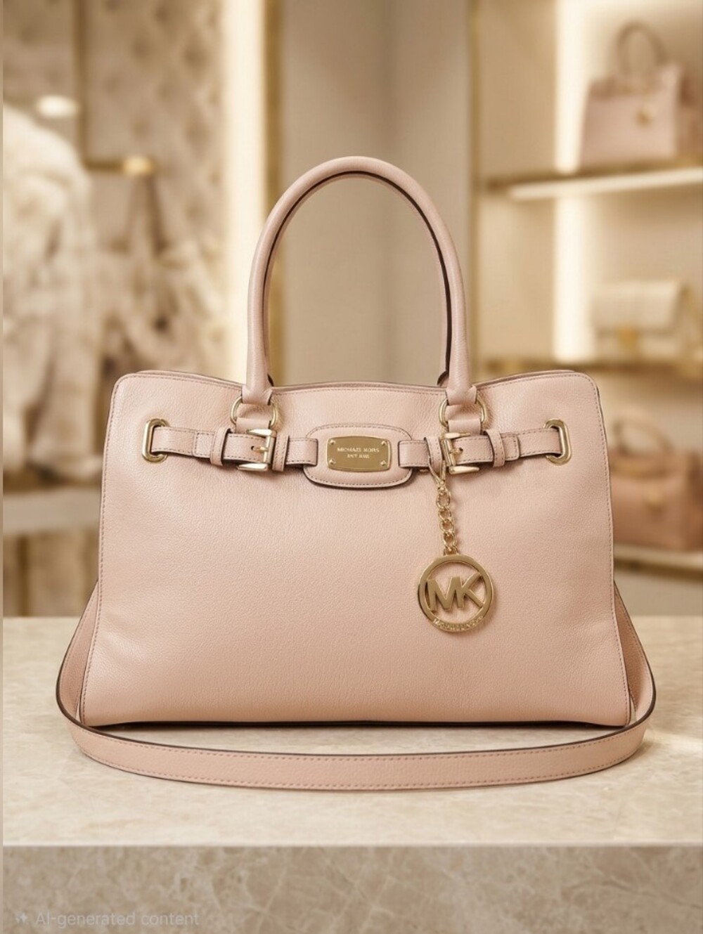 Michael Kors Blush Pink Hamilton Leather Satchel